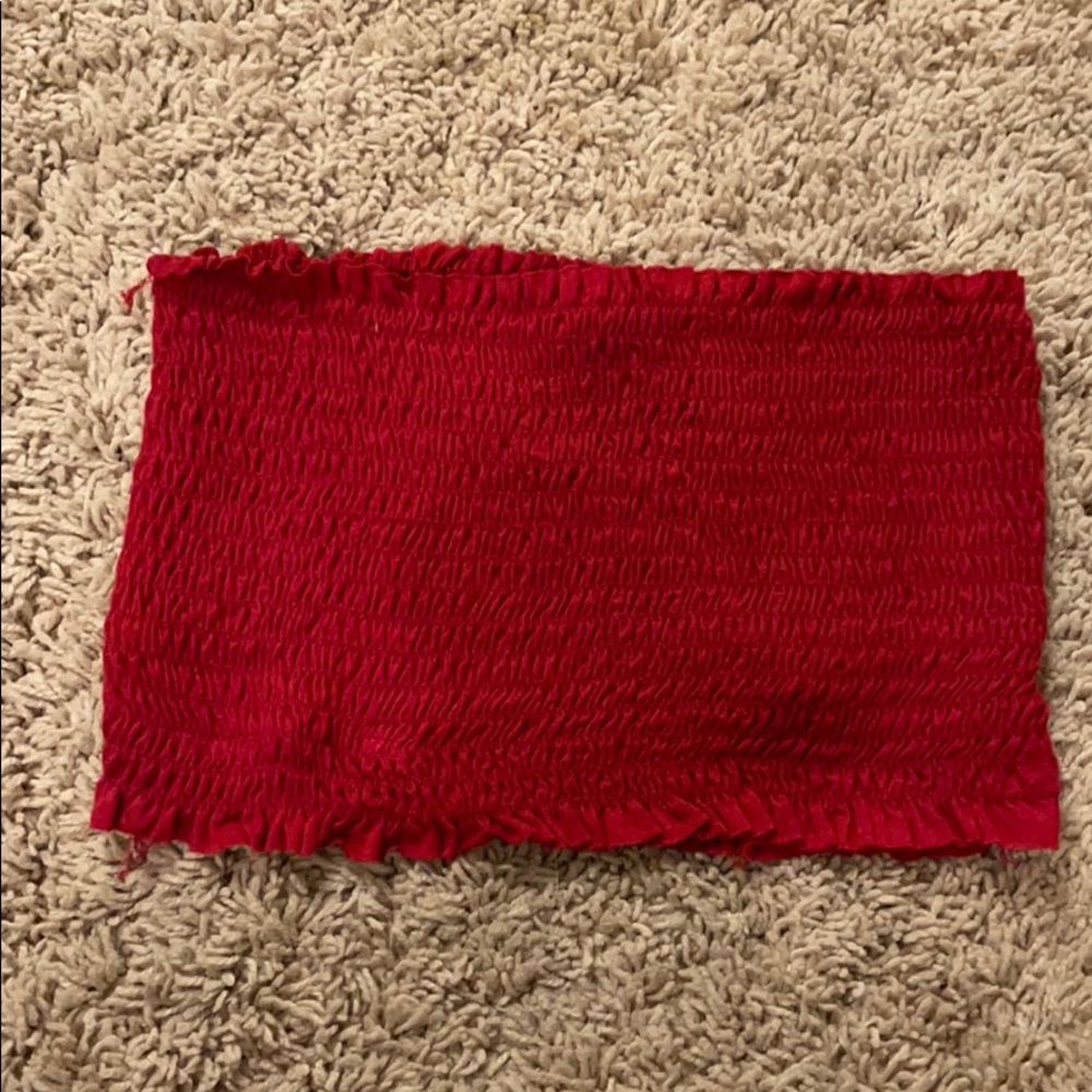 Red tube top